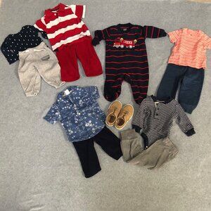 Baby Boy Bundle 6 outfits plus shoes